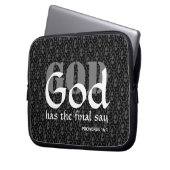 GOD HAT DIE ENDGÜLTIGE SAGE LAPTOPSCHUTZHÜLLE (Vorderseite Links)