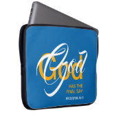 GOD HAT DIE ENDGÜLTIGE SAY Prov 16:1 Monogramm-Sch Laptopschutzhülle (Vorne Rechts)