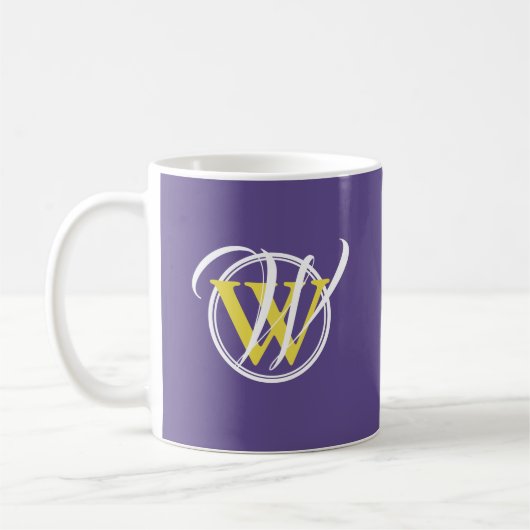 GOD HAT DIE LETZTE SAY Monogram Scripture Lila Kaffeetasse (Links)