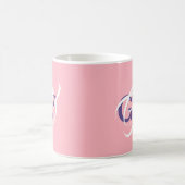 GOD HAT DIE LETZTE SAY Monogram Scripture Pink Kaffeetasse (Mittel)
