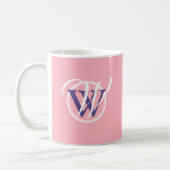 GOD HAT DIE LETZTE SAY Monogram Scripture Pink Kaffeetasse (Links)