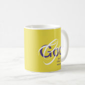GOD HAT DIE LETZTE SAY Monogram Scripture Yellow Kaffeetasse (VorderseiteRechts)