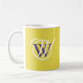 GOD HAT DIE LETZTE SAY Monogram Scripture Yellow Kaffeetasse (Links)