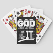 GOD HAT EIN PLAN VERTRAUEN, ES LIVE ES GENIESSEN. SPIELKARTEN (Rückseite)