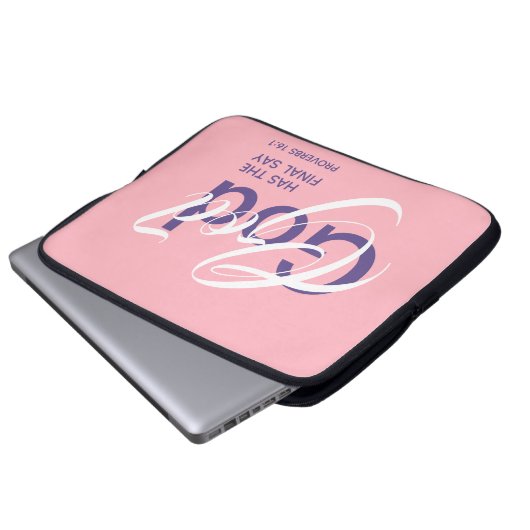 GOD HAT ENDLICH SAY Monogram Scripting Pink Laptopschutzhülle (Vorne Knopf)