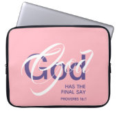 GOD HAT ENDLICH SAY Monogram Scripting Pink Laptopschutzhülle (Vorderseite)