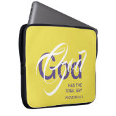 GOD HAT ENDLICH SAY Monogram Scripting Yellow Laptopschutzhülle (Vorne Rechts)