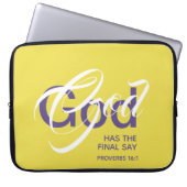 GOD HAT ENDLICH SAY Monogram Scripting Yellow Laptopschutzhülle (Vorderseite)