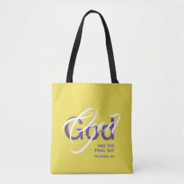 GOD HAT ENDLICH SAY Monogram Scripting Yellow Tasche