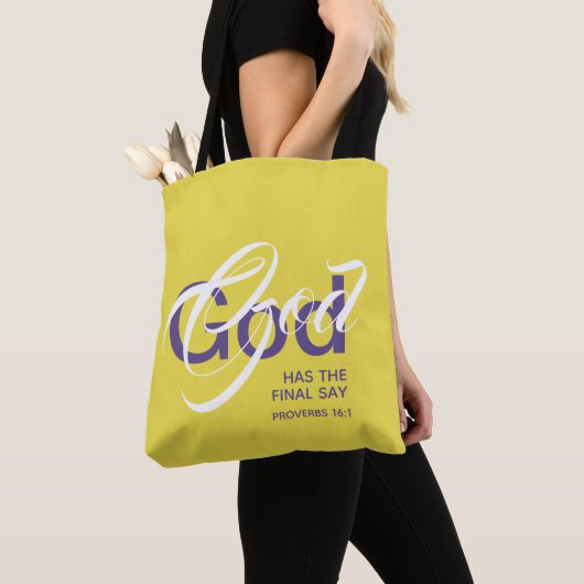 GOD HAT ENDLICH SAY Monogram Scripting Yellow Tasche (Von Nahem)