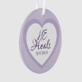 God Heals the Brokenhearted Light Purple Christmas Ornament (Vorderseite)