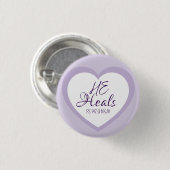God Heals the Brokenhearted Light Purple Comfort Button (Vorne & Hinten)