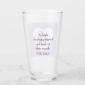 God Heals the Brokenhearted Light Purple Comfort Glas (Rückseite)