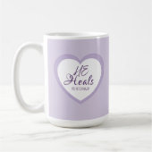 God Heals the Brokenhearted Light Purple Comfort Kaffeetasse (Links)