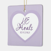 God Heals the Brokenhearted Light Purple Comfort Keramikornament (Links)