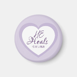 God Heals the Brokenhearted Light Purple Comfort Magnet