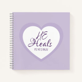 God Heals the Brokenhearted Light Purple Comfort Notizblock