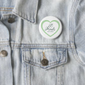 God Heals the Brokenhearted Soft Green Encouraging Button (Beispiel)