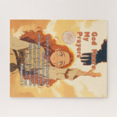 God Hears My Prayers - Christian Retro Anime Puzzle (Horizontal)