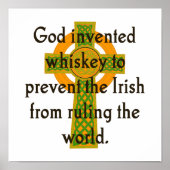 God Invented Whiskey - Irish Zitat Poster (Vorne)