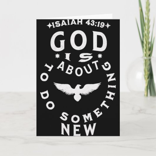 God Is About To Do Soing New Isaiah 4319 Karte (Vorderseite)