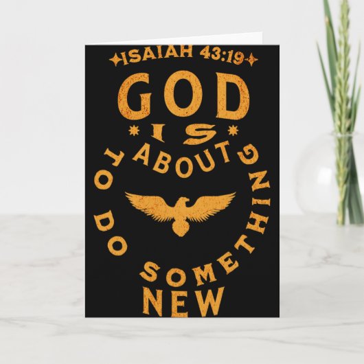 God Is About To Do Soing New Isaiah 4319  Karte (Vorderseite)