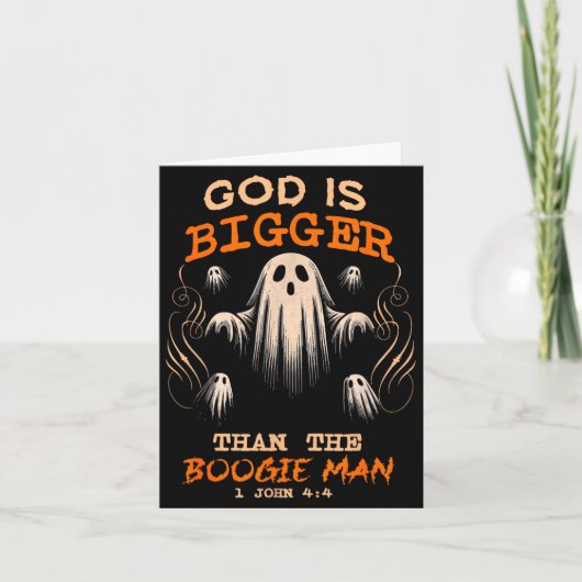 God Is Bigger Soky Season Christian Funny Hallowee Karte (Vorderseite)