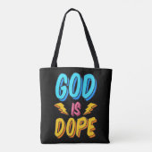 God Is Dope Funny Christian Faith Religious Believ Tasche (Rückseite)