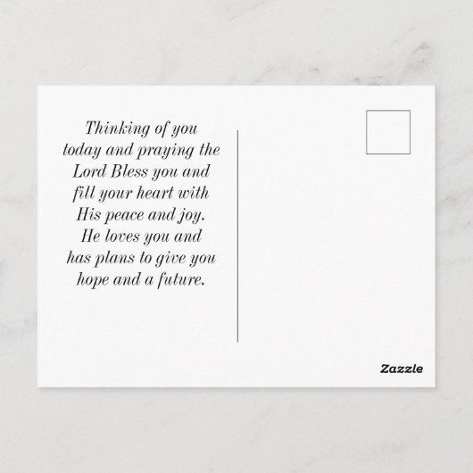 God is Faithful all the Time Postkarte (Rückseite)