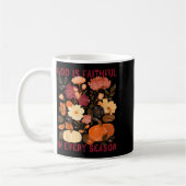 God Is Faithful In Every Season Floral Fall Christ Kaffeetasse (Links)