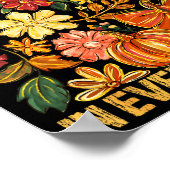 God Is Faithful In Every Season Floral Fall Christ Poster (Ecke)