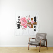 God is good all the time Christian saying Wandteppich (Beispiel (Horizontal))