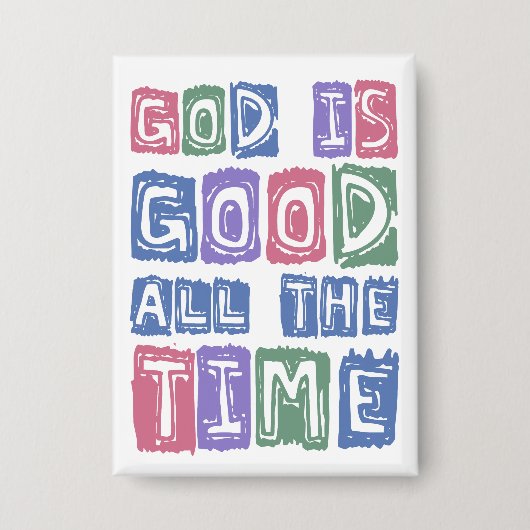 God is good All the time Retro faith Button (Vorderseite)