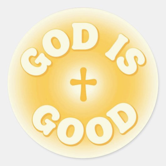God is Good Classic Round Sticker (Vorderseite)