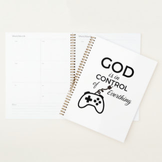  God Is In Control Christian Spiral Notebook - Fai Planer