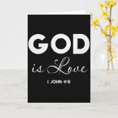 God Is Love 1 John 4_8 Bible Verse Christian Scrip Karte (Gelbe Blume)