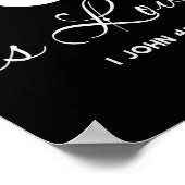 God Is Love 1 John 4_8 Bible Verse Christian Scrip Poster (Ecke)