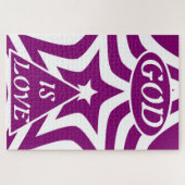 "God Is Love" Mystical Deep Purple (1 John 4:16)  Puzzle (Horizontal)