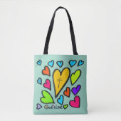 God is Love with Hearts Cross Tasche (Vorderseite)
