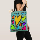 God is Love with Hearts Turquoise Tasche (Von Nahem)