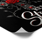 God Is My Refuge And Strength Rose Cross Faith Poster (Ecke)