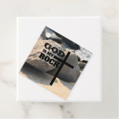 God is My Rock Bible Verse Black Cross Christian Geschenkanhänger (Beispiel)