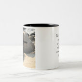 God is My Rock Bible Verse Black Cross Christian Zweifarbige Tasse (Mittel)