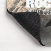 God is My Rock Bible Verse White Cross Christian Mousepad (Ecke)