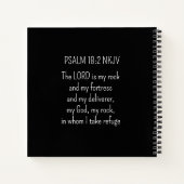 God is My Rock Bible Verse White Cross Christian Notizblock (Rückseite)