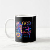 God Is My Strength Psalm 28_7 Lion Tee  Kaffeetasse (Links)