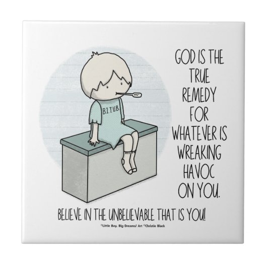 God is the Remedy Fliese (Vorderseite)