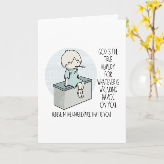 God is the Remedy Karte (Gelbe Blume)