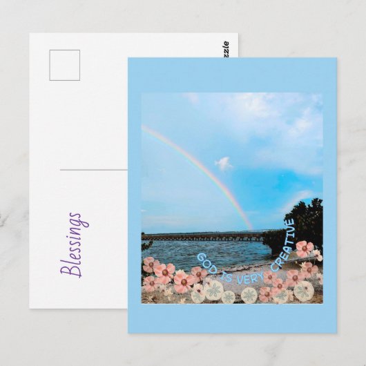 God is very creative postkarte (Vorne/Hinten)