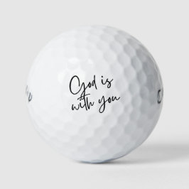 'God is With You' Encouraging Uplifting Gift  Golfball